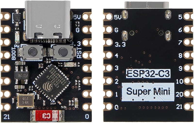 AiTrip ESP32-C3 Mini Development Board, 4MB Flash Core Board ESP32 Super Mini Development Board ESP32 Development Board WiFi Bluetooth (2PCS) - Image 3